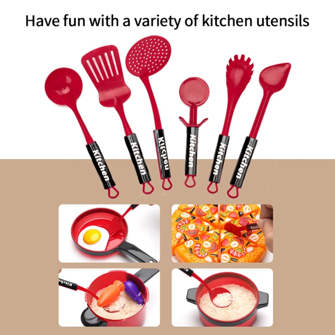 Children's simulated high fidelity cooking toys, home and school use chefs to pretend toy sets suitable for role-playing kitchen - 2