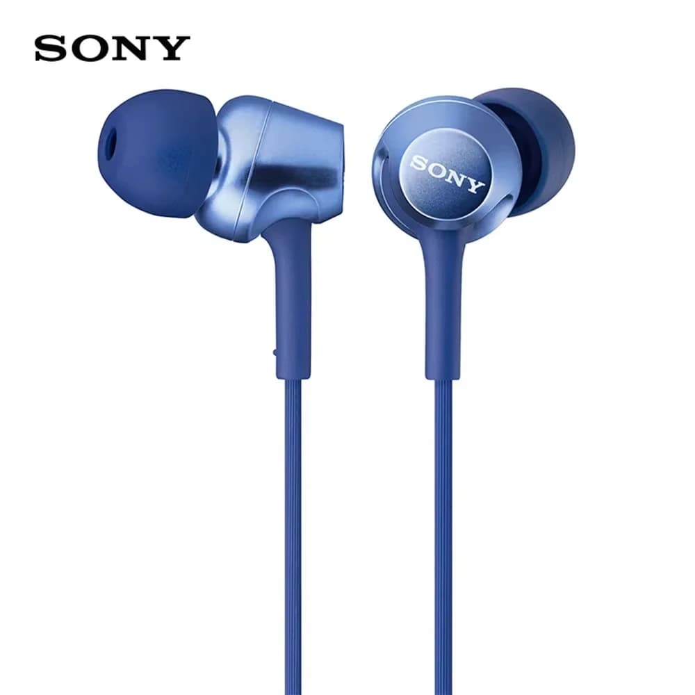 سماعات سوني الأصلية MDR-EX255AP داخل الأذن سلكية ستيريو باس مع مايكروفون للمكالمات الموسيقية - 4