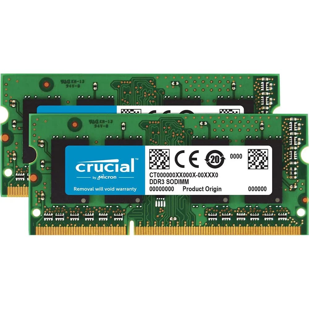 ذاكرة رام Crucial DDR3 DDR3L بسعة 8 جيجابايت و4 جيجابايت و2 جيجابايت بتردد 1066 ميجاهرتز و1333 ميجاهرتز و1600 ميجاهرتز PC3-12800 وPC3-10600 و204 دبابيس و1.35 فولت و1.5 فولت للابتوب SODIMM لاجهزة النوت بوك - 3
