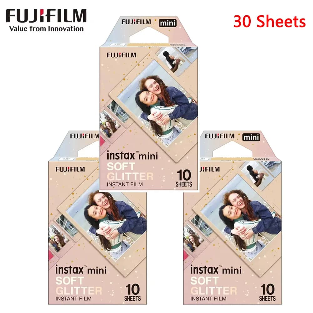 ورق صور ملون لامع ناعم من فوجي فيلم Instax Mini، 10/20/30 ورقة لكاميرات فوجي Mini 12/11/9/7s/25/26/90 الفورية SP-1/2
