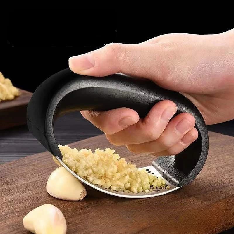 مطحنة ثوم يدوية من الفولاذ المقاوم للصدأ - أداة تقطيع الثوم، أدوات فواكه وخضروات، إكسسوارات مطبخ