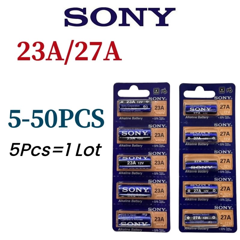 5-50pcs original SONY 27A /23A 12V 23GA A23S/A27 alkaline battery doorbell remote control electric toy