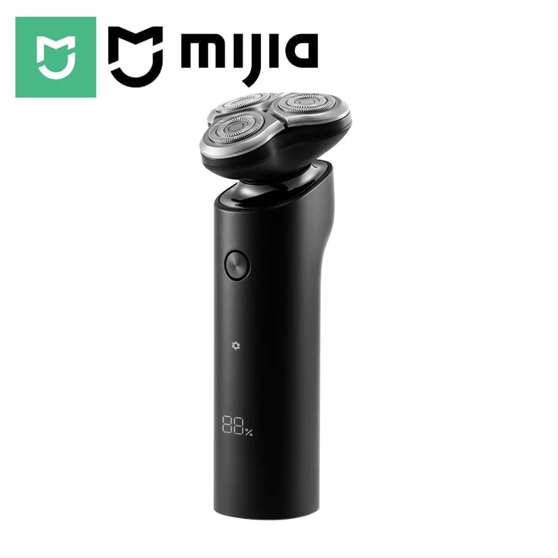 ماكينة حلاقة كهربائية MIJIA S500، ماكينة تشذيب بثلاث شفرات للرجال، للاستخدام الجاف والمبلل، ماكينة قص شعر اللحية قابلة للغسل