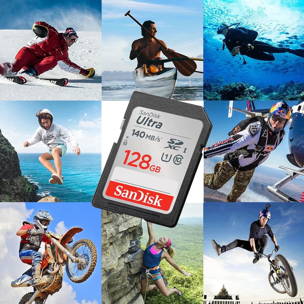 بطاقة SanDisk Ultra/Extreme/Extreme PRO SD 32 جيجابايت SDHC UHS-I 64 جيجابايت/128 جيجابايت 256 جيجابايت SDXC UHS-I بطاقة SD كاملة الحجم للكاميرا فيديو Full HD - 2