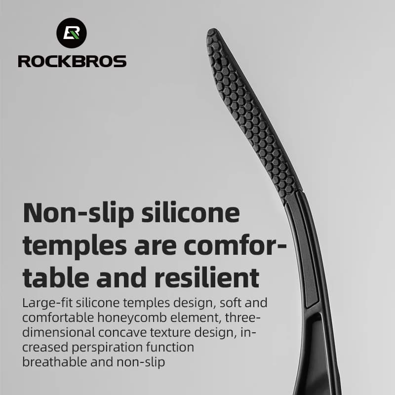 نظارات ركوب الدراجات ROCKBROS المستقطبة بحماية من الأشعة فوق البنفسجية إطار نظارات لقصر النظر نظارات ركوب الدراجات والصيد والجري - 4