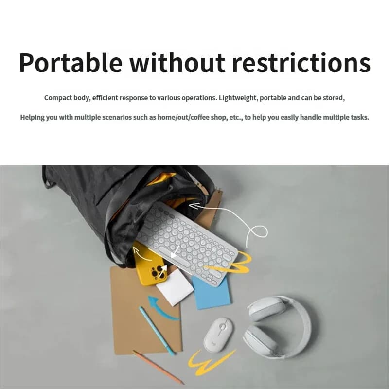 New Logitech PEBBLE KEYS 2 K390 wireless Bluetooth keyboard fashion series newly upgraded ultra-thin portable 79 key - 6