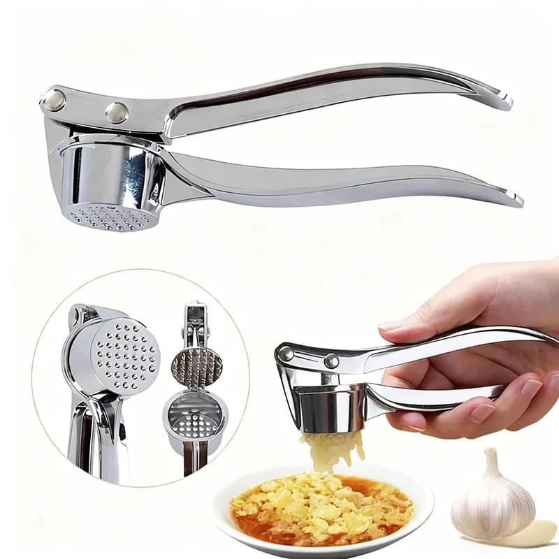 Stainless Steel Manual Garlic Press for Home Kitchen Multi-Function Garlic Grinder Tool for Cooking - 3