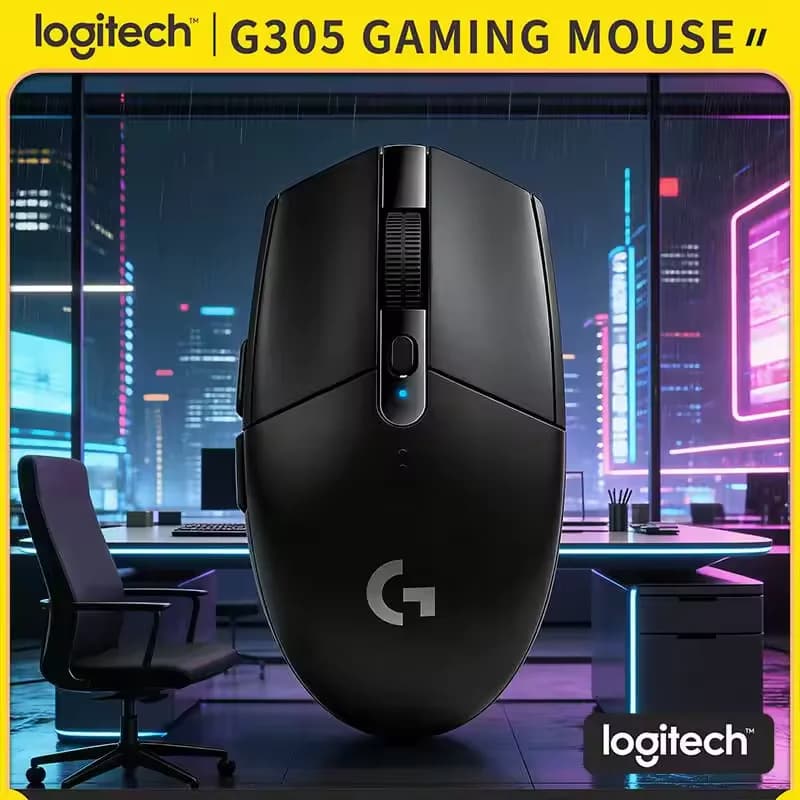 ماوس الألعاب اللاسلكي Logitech G305 Lightspeed مع 6 أزرار قابلة للبرمجة ودقة 12000DPI وبطارية USB وإضاءة RGB أصلية - 3