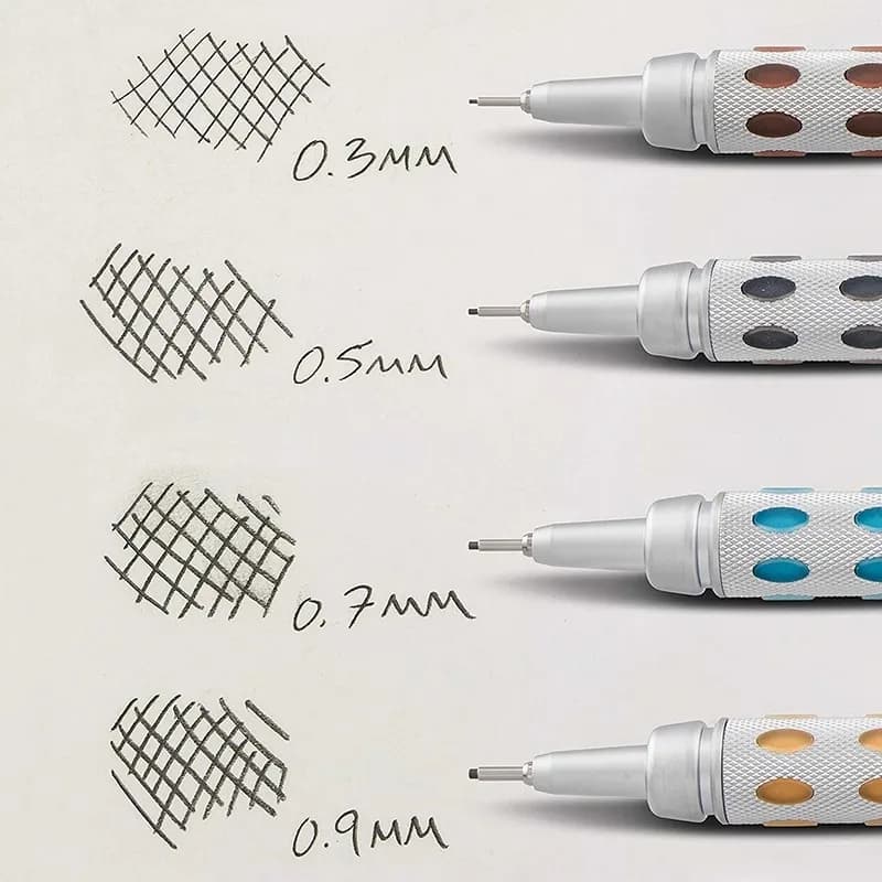 Japan Pentel Graphgear 1000 Metal Mechanical Pencil 0.3/0.5/0.7/0.9MM Low Center of Gravity Drawing Activity Pens Art Stationery - 5