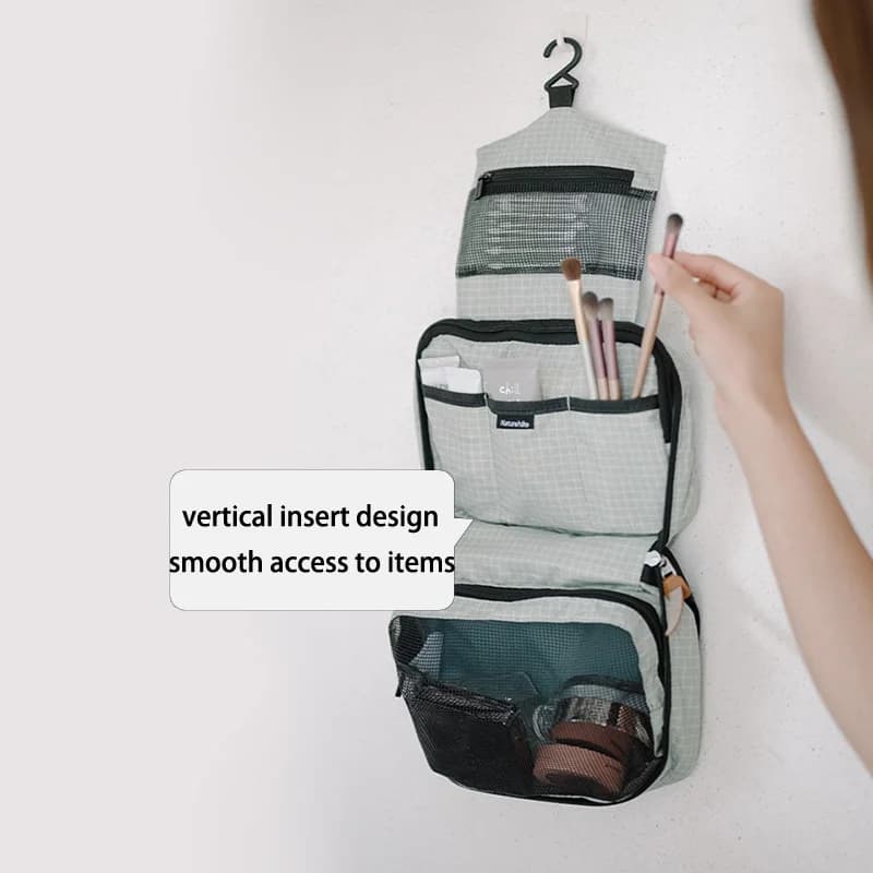 Naturehike SN03 Travel Hanging Toiletry Bag Water-proof Cosmetic Storage Bag PVC Wet Dry Separated Bag  Camping Hiking Wash Bag - 5