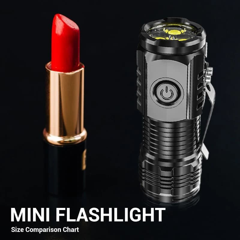 Rechargeable Mini Flashlight, 500 Lumens EDC Pocket Torch, Compact Keychain Flashlight for Outdoor Emergency, Portable Pen Light - 5