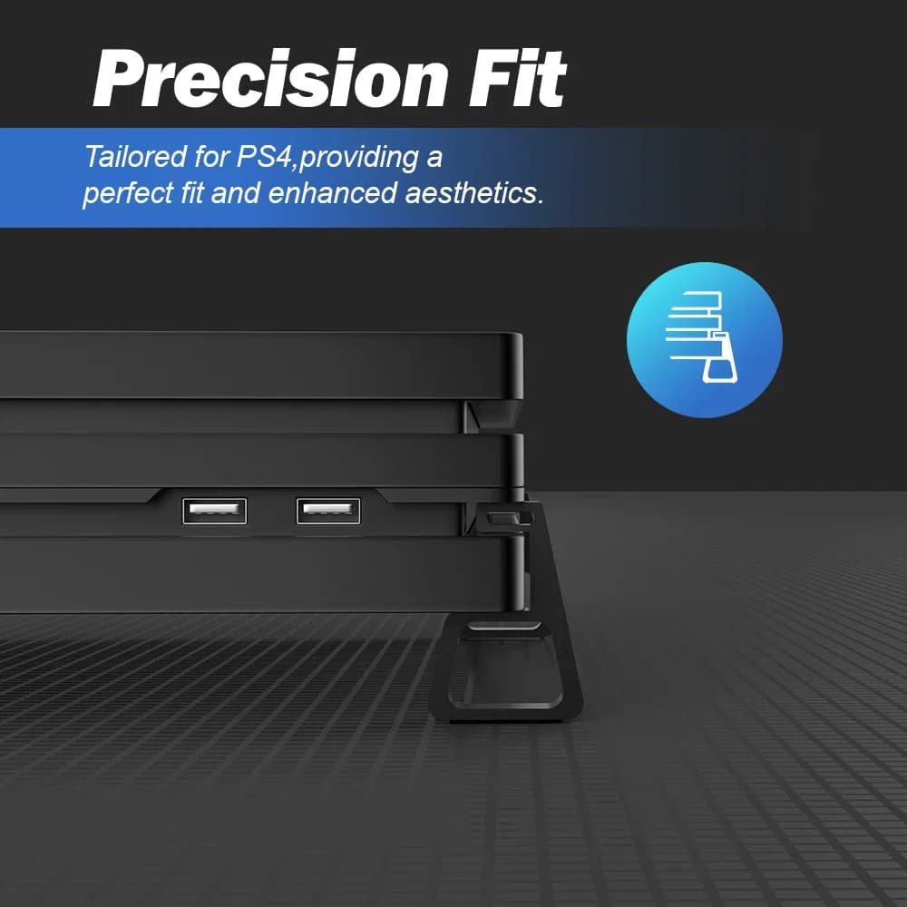TECTINTER Cooling Horizontal Version Holder Stand For PS4 /Slim /Pro Console Accessories Anti-Slip Base Flat-Mounted Bracket - 5