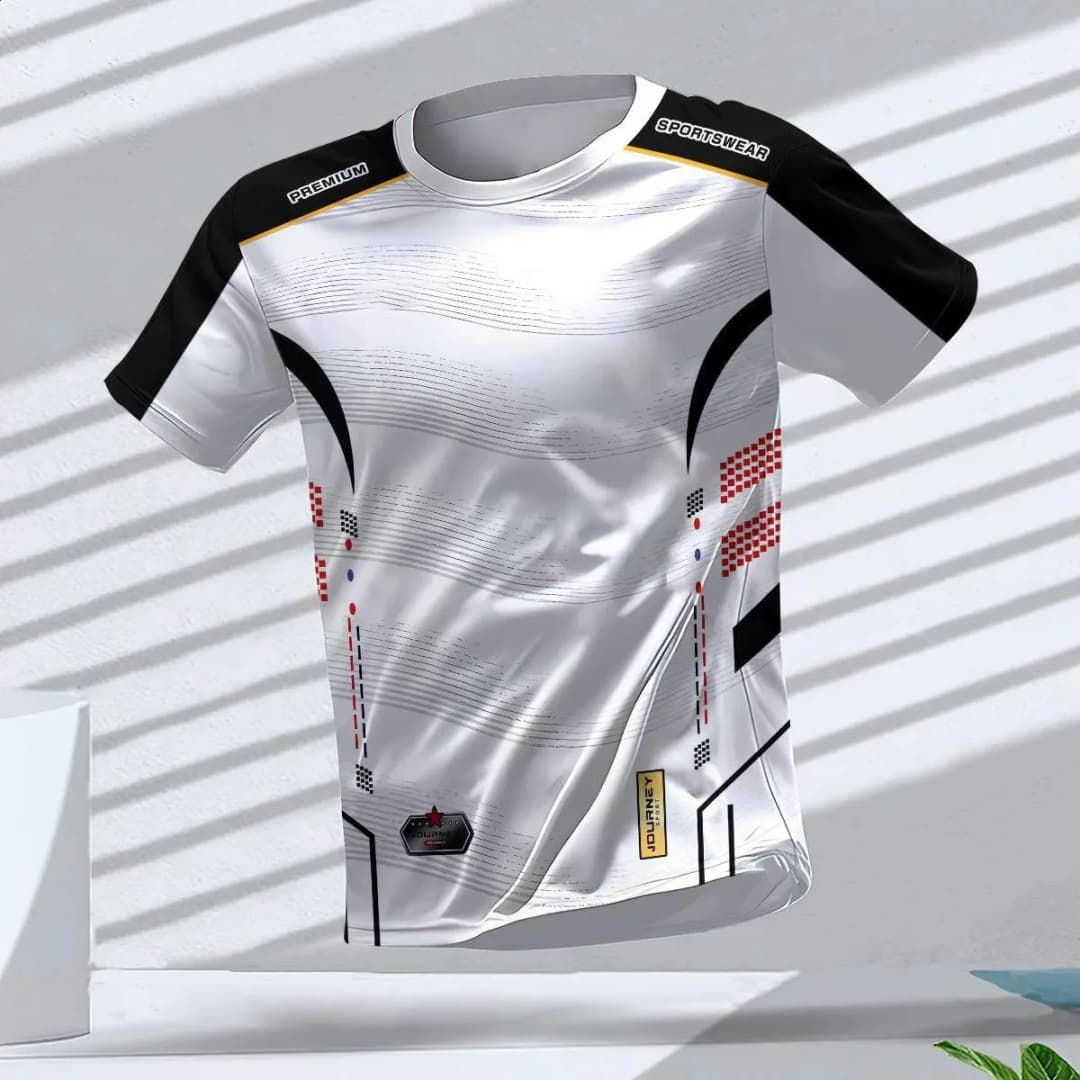 Men's T-shirts Sport Running T-shirt Men Quick-drying Breathable Short Sleeve Round Neck Gym top Outdoor Workout Men Clothing - 2
