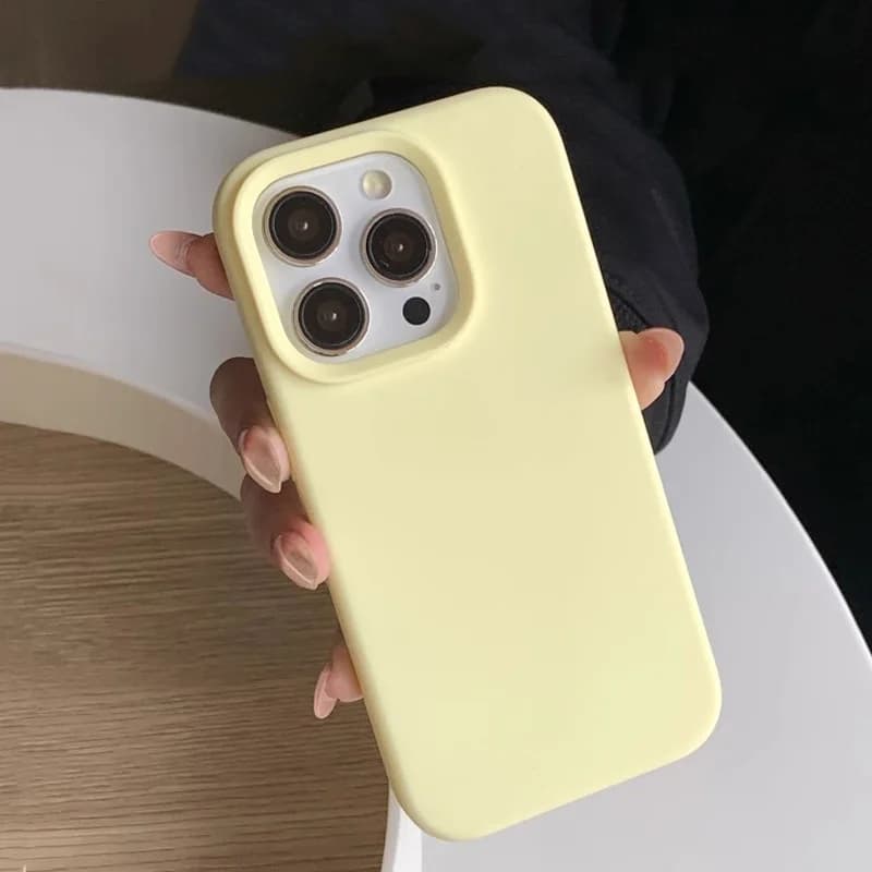 Dopamine-Inspired Silicone Solid Color Simple Fashion Phone Case for iPhone 18 17 Pro 16 Plus 16 18 Pro Max 15 14 13 12 11 Cover