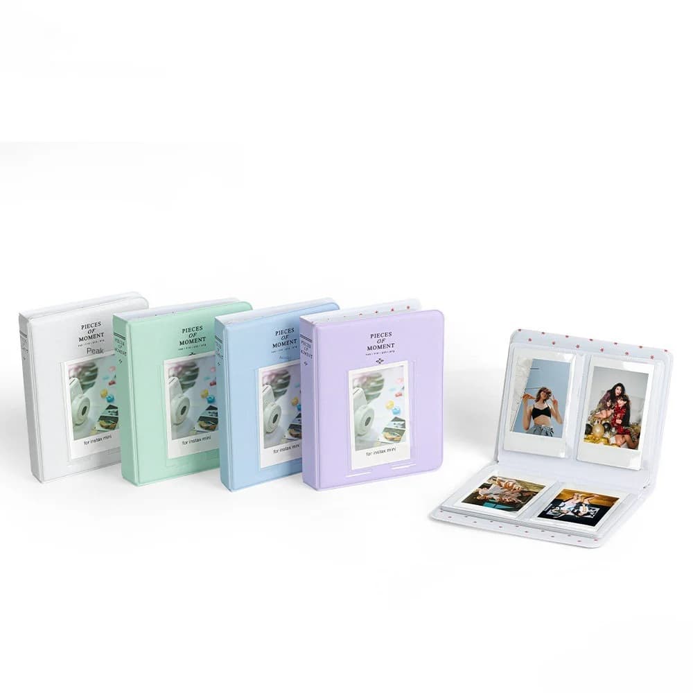 ألبوم Fujifilm Instax Mini بـ 64 جيبًا – علبة صور بولارويد لحفلات الزفاف وتخزين البطاقات الفورية، هدية تذكارية
