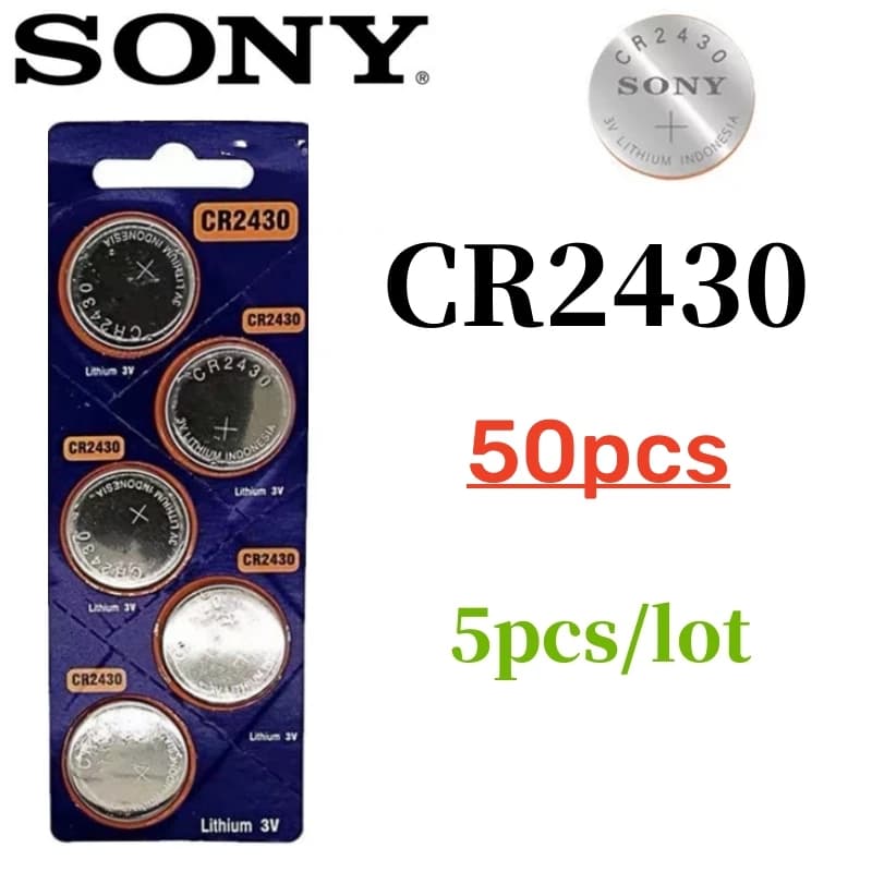 5-200PCS Original SONY CR2430 Lithium Battery DL2430 BR2430 Button Coin Batteries for Key Fob Watch Alarm Clock Remote Control - 4