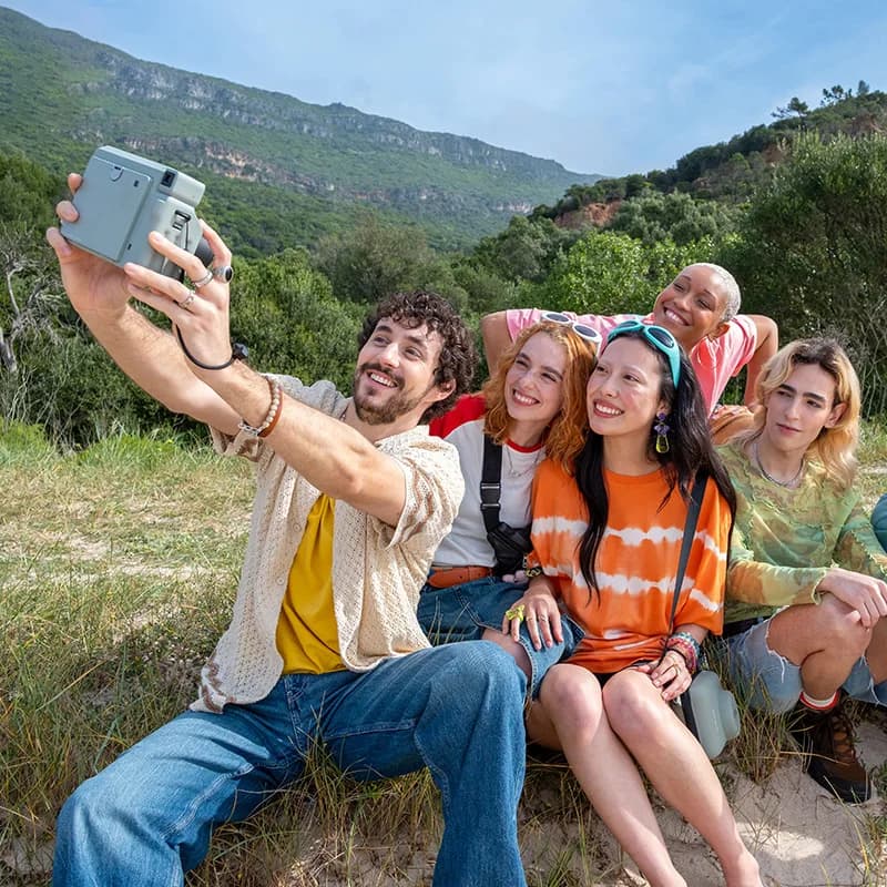 كاميرا فوجيفيلم Instax Wide 400 الأصلية الجديدة، كاميرا فورية، فيلم واسع 300، ترقية اختيارية، مجموعة حبل يد وقاعدة - 4