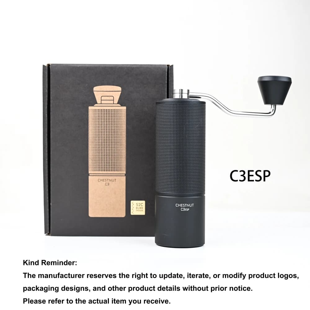 مطحنة قهوة يدوية TIMEMORE Chestnut C3S / C3ESP، ترقية بجسم معدني بالكامل وتصميم مقاوم للانزلاق، مطحنة محمولة مع شفرة S2C داخلية - 4