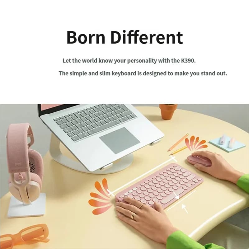 New Logitech PEBBLE KEYS 2 K390 wireless Bluetooth keyboard fashion series newly upgraded ultra-thin portable 79 key - 4