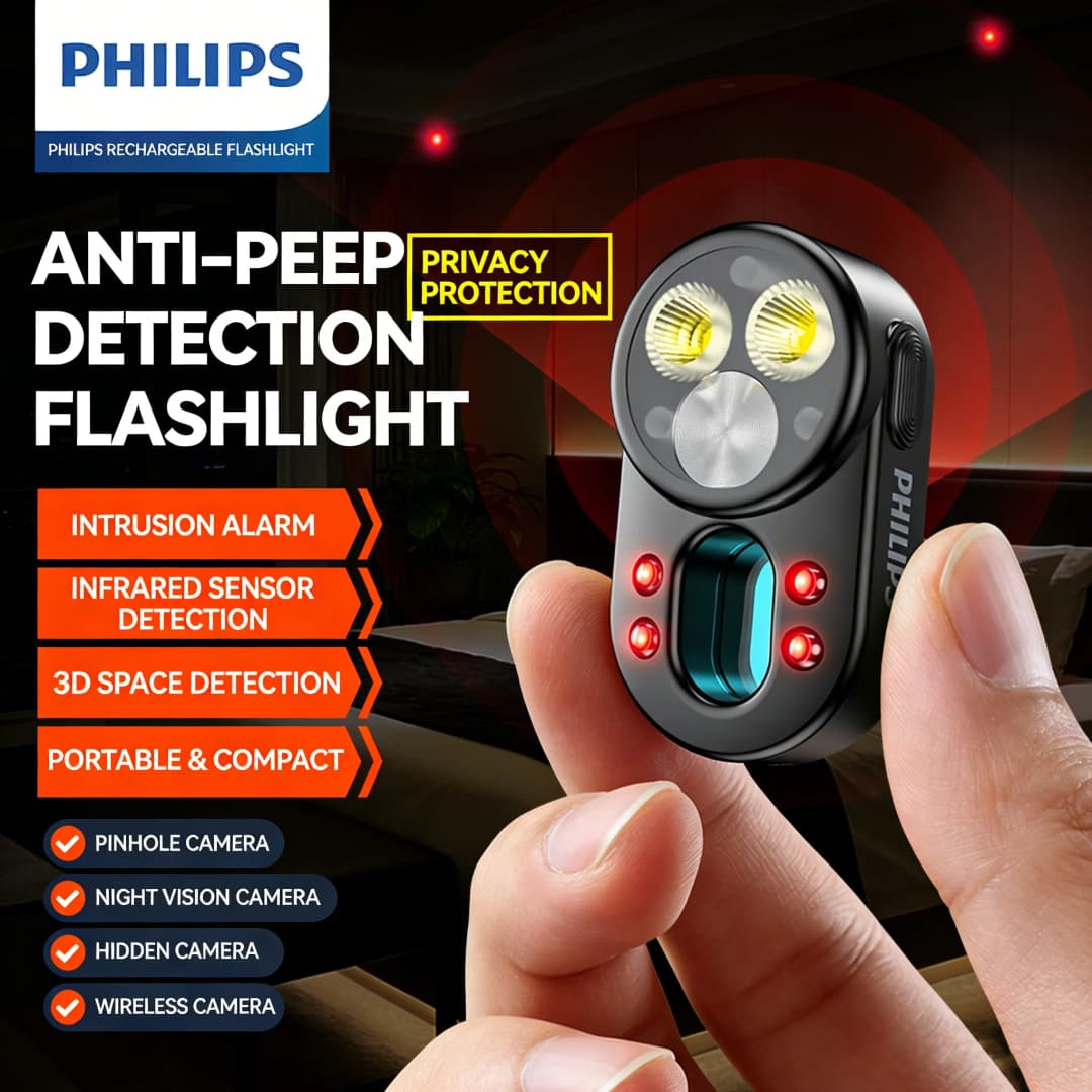 كاشف كاميرا Philips SFL 1551 للحماية الشخصية كشاف محمول صغير مع تبديل بين أوضاع متعددة للأمان - 6