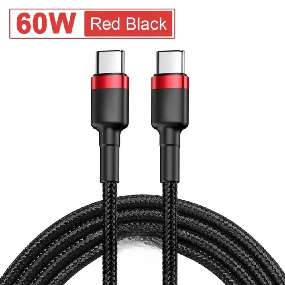 Baseus USB نوع C إلى USB C كابل آيفون 17 16 100 واط/5A PD شحن سريع شاحن الحبل لماك بوك Xiaomi سامسونج نوع C كابل - 4