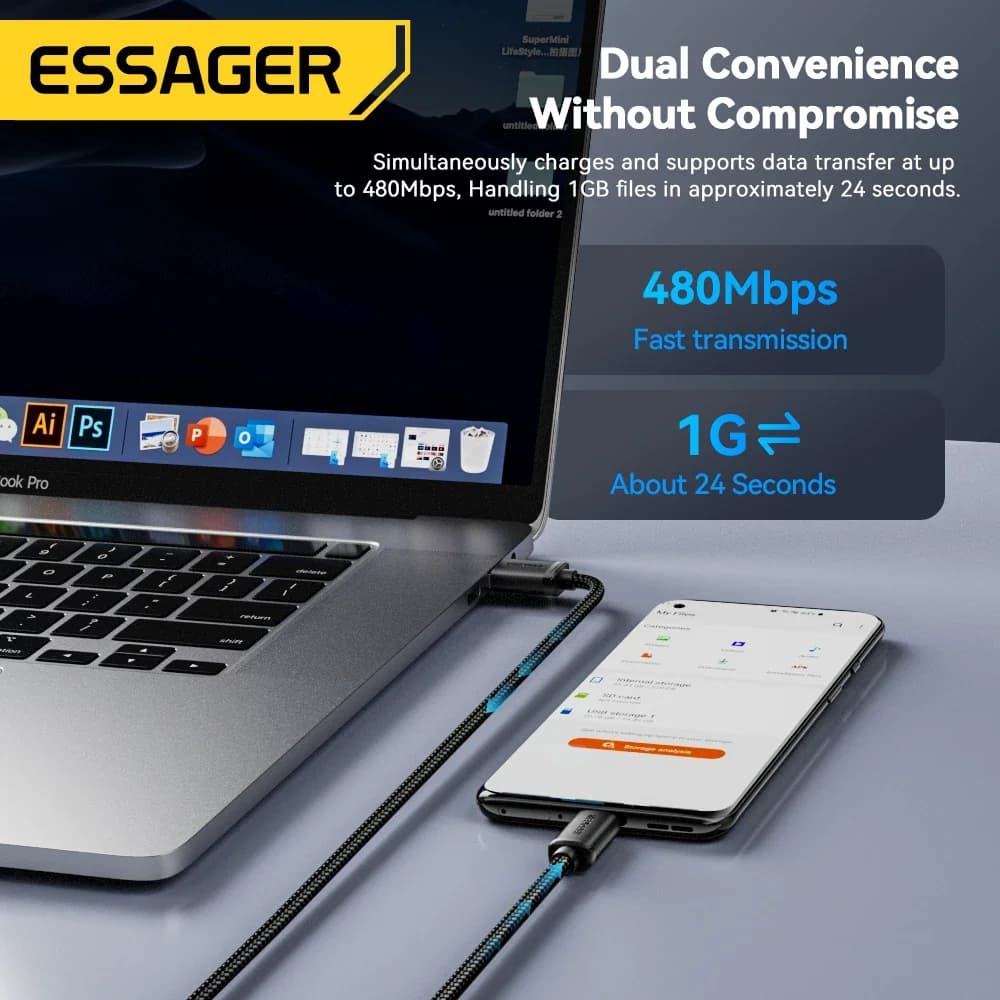 Essager Micro USB Cable 2A Fast Charging USB Cable for  Xiaomi Realme Redmi Samsung Huawei Mobile Phone USB Data Charger Wire 3M - 5
