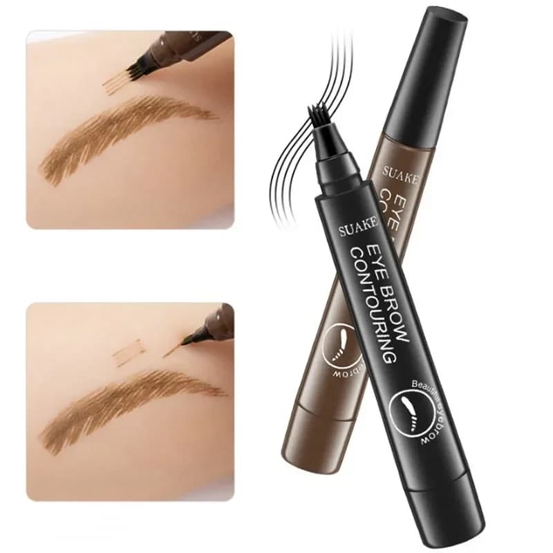 5-Color Four-Pronged Eyebrow Pencil Eyebrow Brush Split Liquid Waterproof Long-Lasting Eyebrows Enhancer Pencil Eyebrow Shadow - 2
