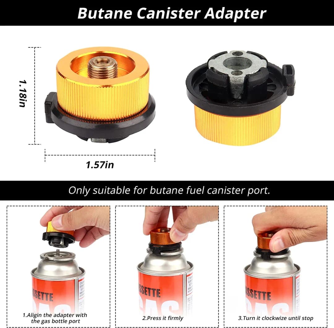 Outdoor Camping Stove Gas Tank Adapter Propane Tank Adapter Gas Burner Conversion Head Camping Gear - 2