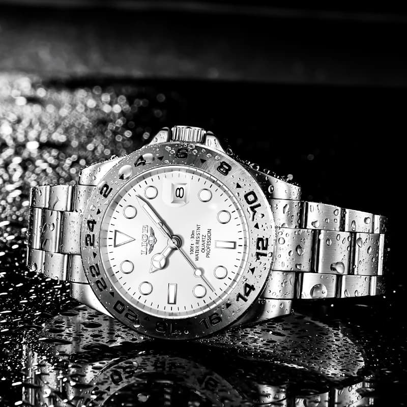 LIGE Hot Sell Men Watch Sport Mens Watches Top Brand Luxury  Military Waterproof Full Steel Quartz Clock Men Relogio Masculino - 4