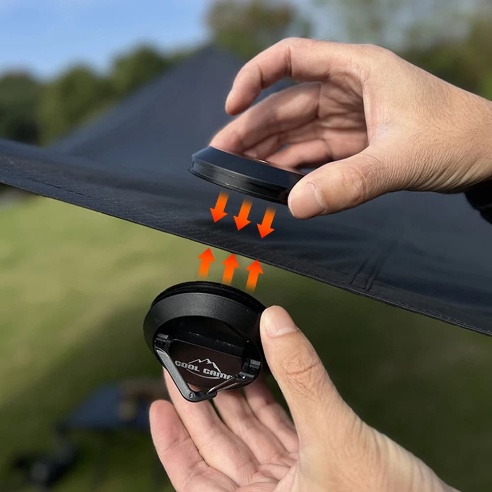 Camping Tent Magnetic Hook Strong Magnetic Portable Camping Lamp Hanging Buckle Hook Outdoor Canopy Magnet Snap Clip Hanger - 5