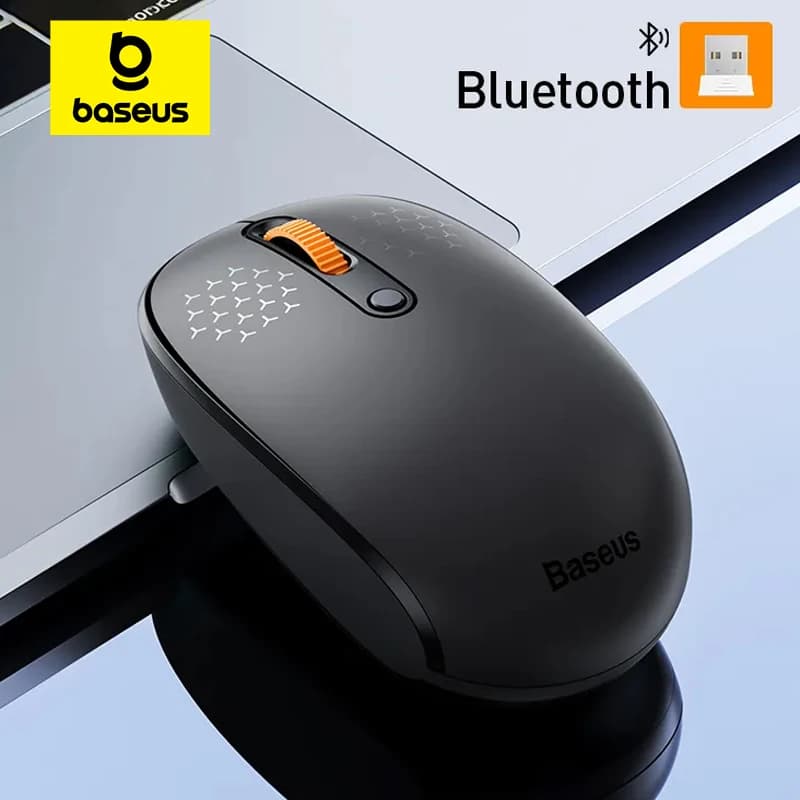 ماوس Baseus F01B لاسلكي بتقنية Bluetooth 5.0، دقة 1600 DPI، نقر صامت، متوافق مع MacBook والأجهزة اللوحية والكمبيوتر المحمول، إكسسوارات ألعاب الكمبيوتر، ماوس 2.4G