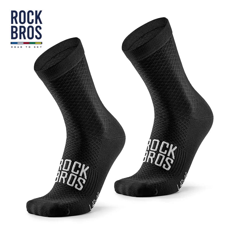 جوارب رياضية ROCKBROS ROAD TO SKY قابلة للتنفس لركوب الدراجات على الطرق الوعرة MTB، جوارب دراجات عالية المرونة وماصة للصدمات، زوج واحد