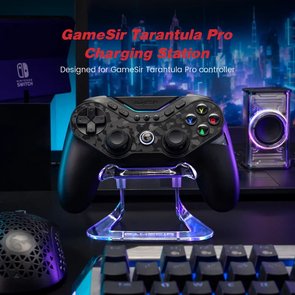 محطة شحن GameSir Nova سايكلون 2 تارانتولا برو رصيف شحن ذراع تحكم إيقاف وتشغيل ذكي شريط إضاءة RGB - 3
