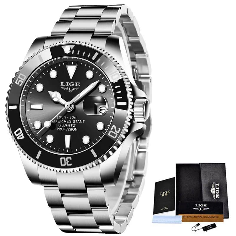 LIGE Watch For Men Top Brand Luxury Fashion Men Watch Casual Business Waterproof Chronograph Quartz Wristwatches Montre Homme - 6