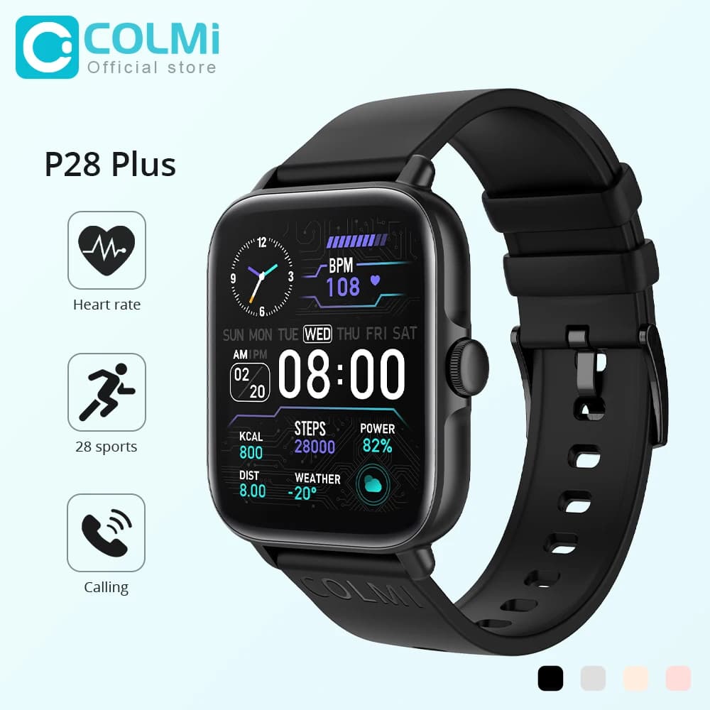 ساعة ذكية COLMI P28 بلس بلوتوث للرد على المكالمات للرجال مقاومة للماء IP67 للنساء ساعة ذكية GTS3 GTS 3 لهواتف أندرويد وآيفون