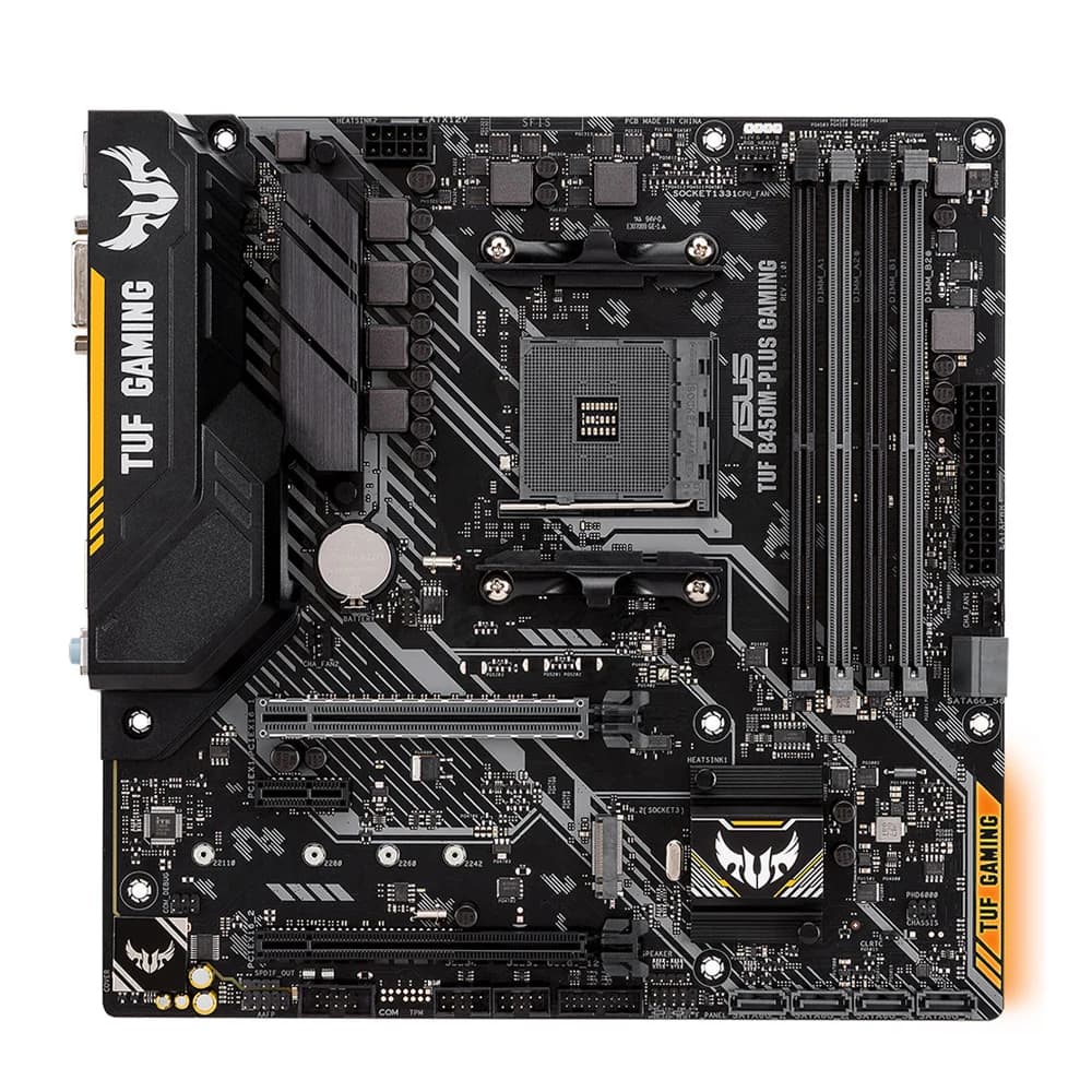 لوحة أم ASUS TUF B450M-PLUS GAMING AMD B450 AM4 تدعم R5 5600X 5600 3600 R7 5800X3D R9 5900X وحدة المعالجة المركزية SATA 6Gb/s HDMI M.2 mATX - 4