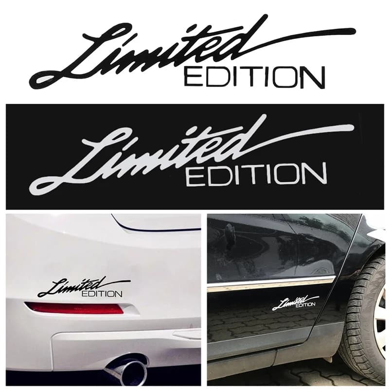 Creative LIMITED EDITION Car Laser Stickers English Letter Car Reflective Decal Reflective Decal Auto Styling Sticker 16*4cm - 4