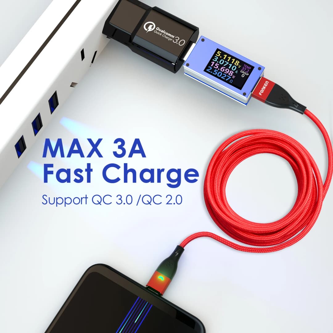 FONKEN Magnetic Micro USB Type C Cable Fast Charging Data Wire Cord Magnet Charger USB Type C Cable For Huawei xiaomi 13 pro - 4