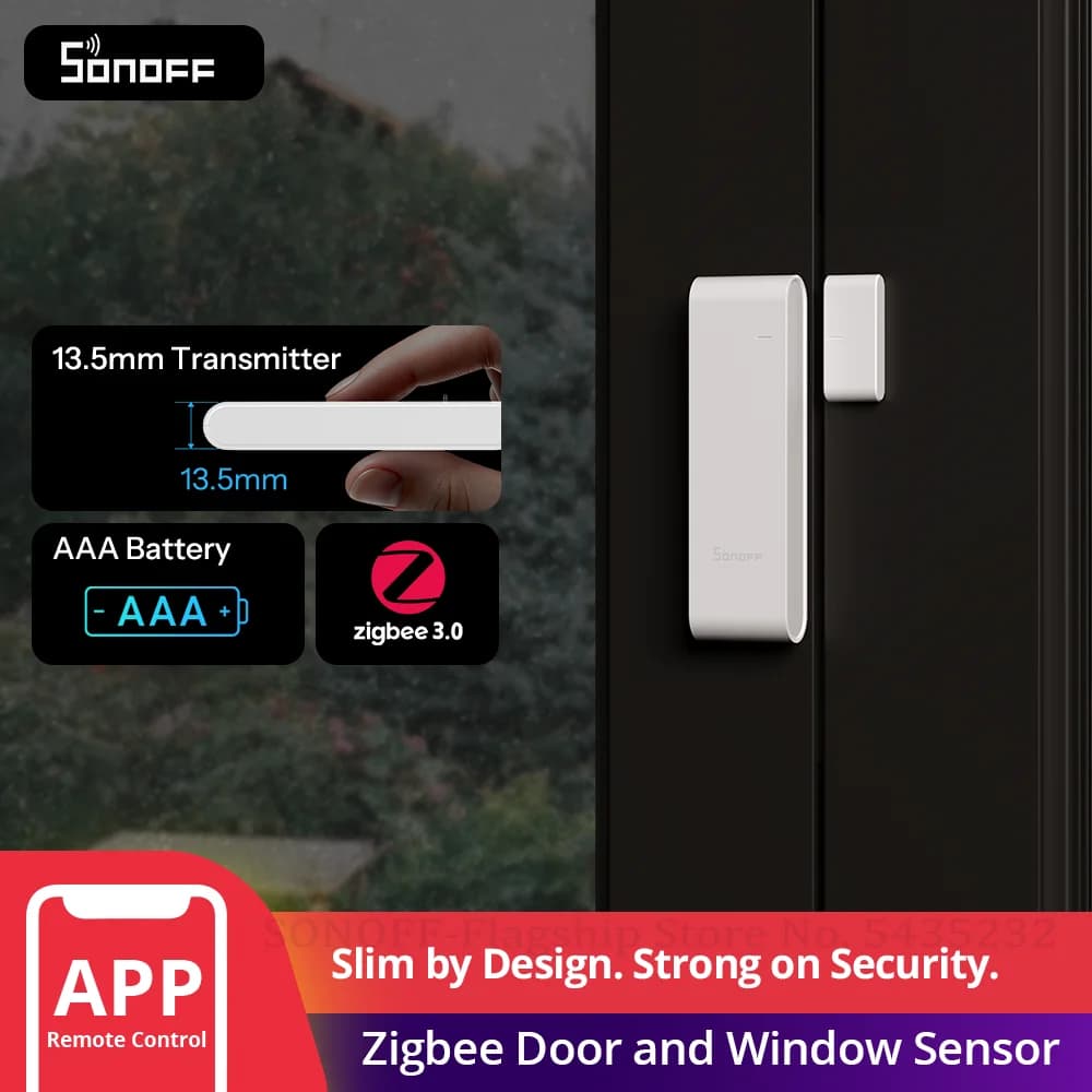 SONOFF SNZB-04PR2 SenseGuard مستشعر باب/نافذة Zigbee أمان نشط مع تنبيهات التلاعب متوافق مع Apple Home عبر جسر Matter