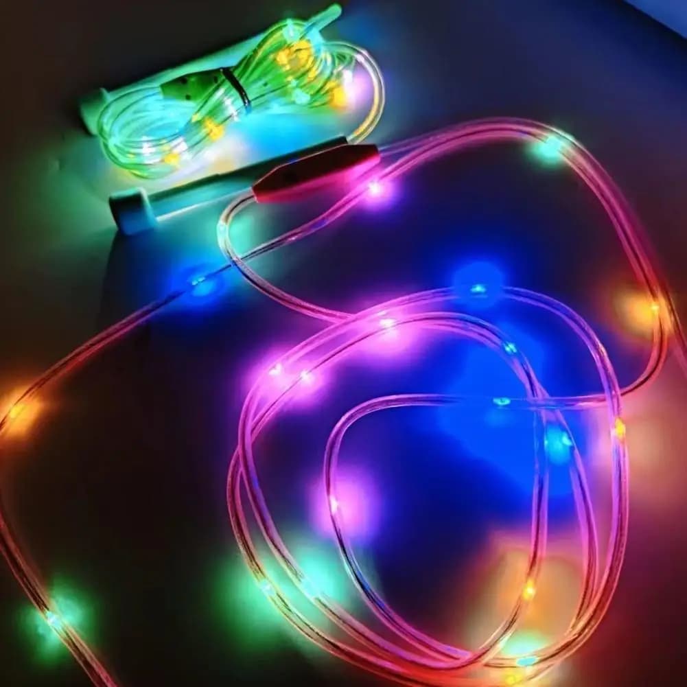 Illuminated Jump Rope Kids Night Exercise Fitness Training Entertainment Glowing Rope Skipping Fun Toys Optical Playing Led Lamp - 3