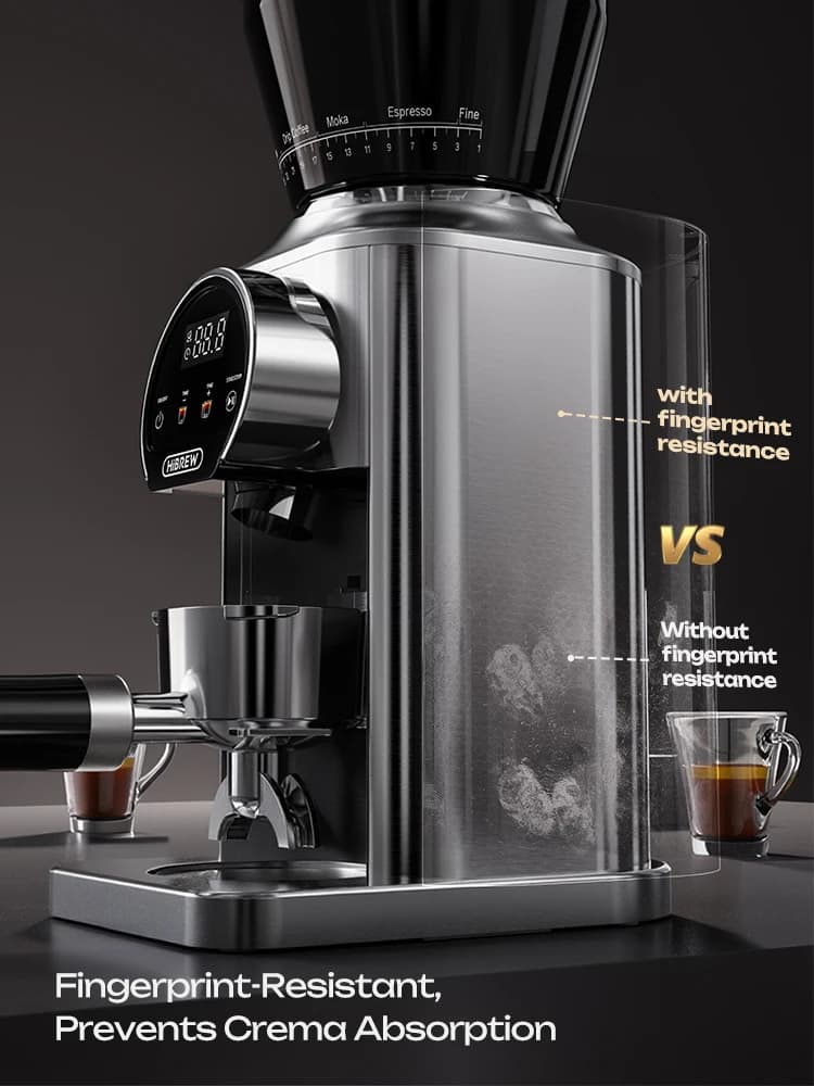 HiBREW G3 Plus مطحنة قهوة كهربائية بأسطوانة مخروطية 48 ملم مدمجة ومحمولة مطحنة حبوب قهوة للمطبخ للإسبريسو والقهوة التركية - 6