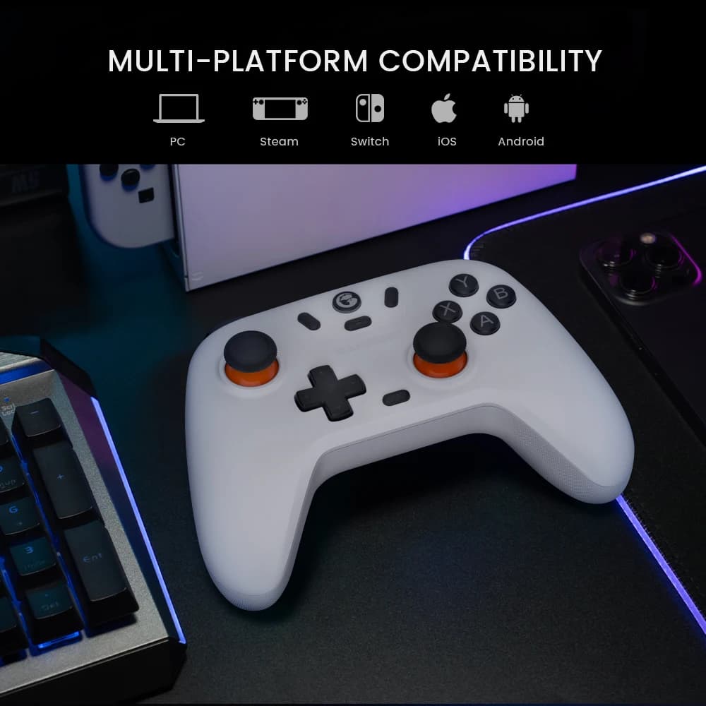 وحدة تحكم GameSir Nova Lite لاسلكية مع بلوتوث، دونجل، سلكية لسويتش، أندرويد، آي أو إس، بي سي وألعاب ستيم - 3