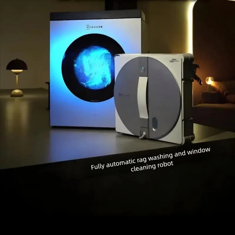 ECOVACS Water Jet Window Cleaning Robot W3 Automatic Cleaning Cloth Base Station - Window Cleaning Magic Tool