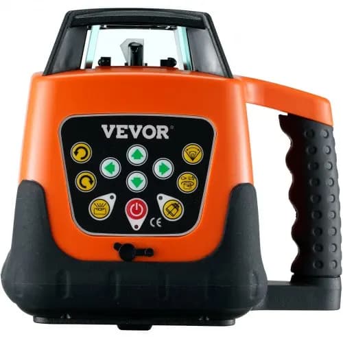 مستودع الاتحاد الأوروبي VEVOR مستوى ليزر دوار 360 ذاتي الضبط، مسح عمودي وأفقي حتى 500 متر، أداة قياس احترافية - 4