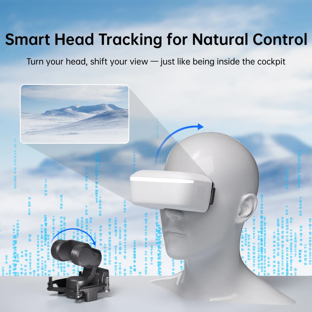 نظارات Caddx Walksnail Avatar HD FPV بدقة 1920x1080 وشاشة 4.5 بوصة مع تتبع الرأس لمسافة 4 كم لسيارات RC وطائرات FPV ذات الجناح الثابت - 3