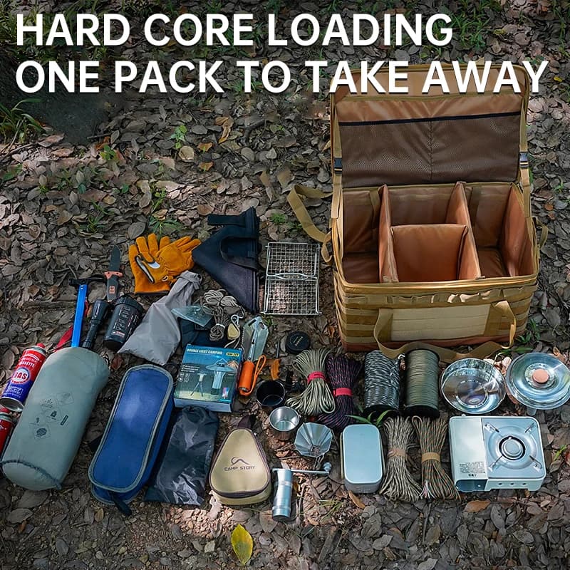 30 45 60L Outdoor Storage Bag Large Capacity Camping Equipment Multi-purpose Gas Tank Anti-collision Kit Cookware Picnic Bag - 4
