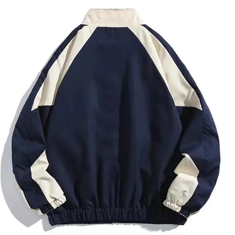 Hip Hop Varsity Jacket Men High Street Patchwork Color Black Windbreaker Coats Women Spring Autumn Thin Fashion College Jackets - 4
