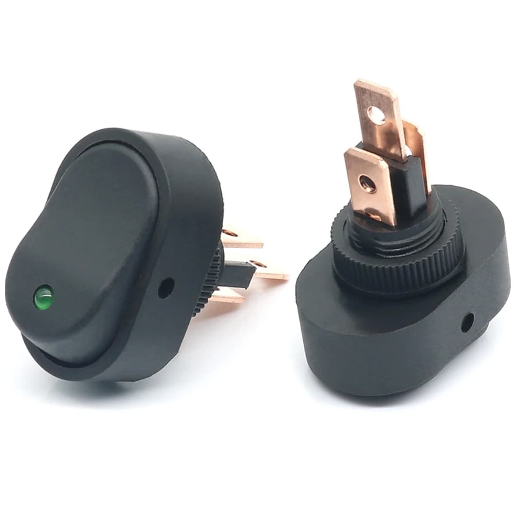 ABILKEEN ASW-20D 12 فولت 30A مصباح ليد سيارة تعديل التبديل ON-OFF M12 عيون القط الروك التبديل مع 3Pin محطة النحاس