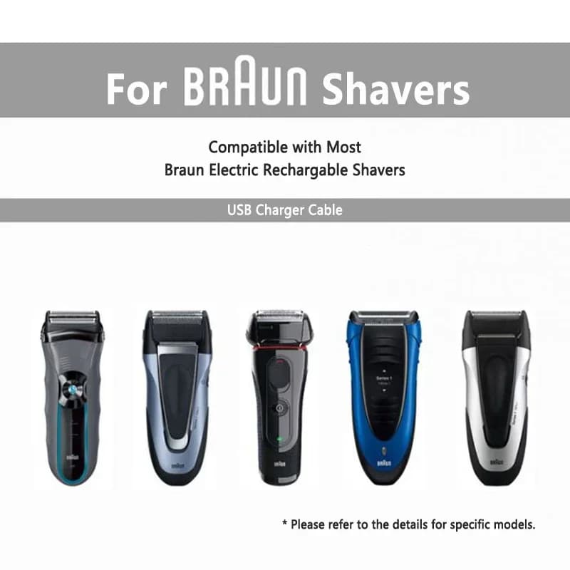 Braun Charger Cord AC Power Adapter 12V Output Wall Universal Charging Cable for Braun Electric Shaver Series 1 2 3 4 5 6 7 9 C - 5