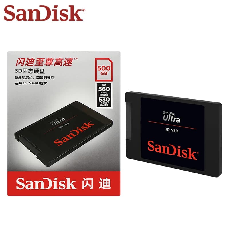 SanDisk Ultra 3D NAND SSD 500GB 1TB 2TB  enjoy up to 560MB/s read speed Internal Solid State Hard Drive SATA III HDD For Laptop - 4